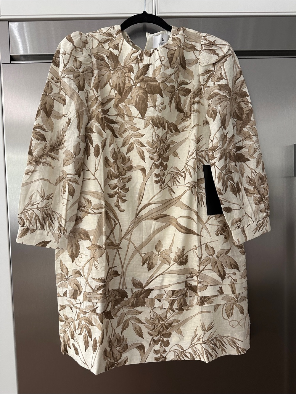 Tuckernuck Cream and Brown Floral Mini Dress